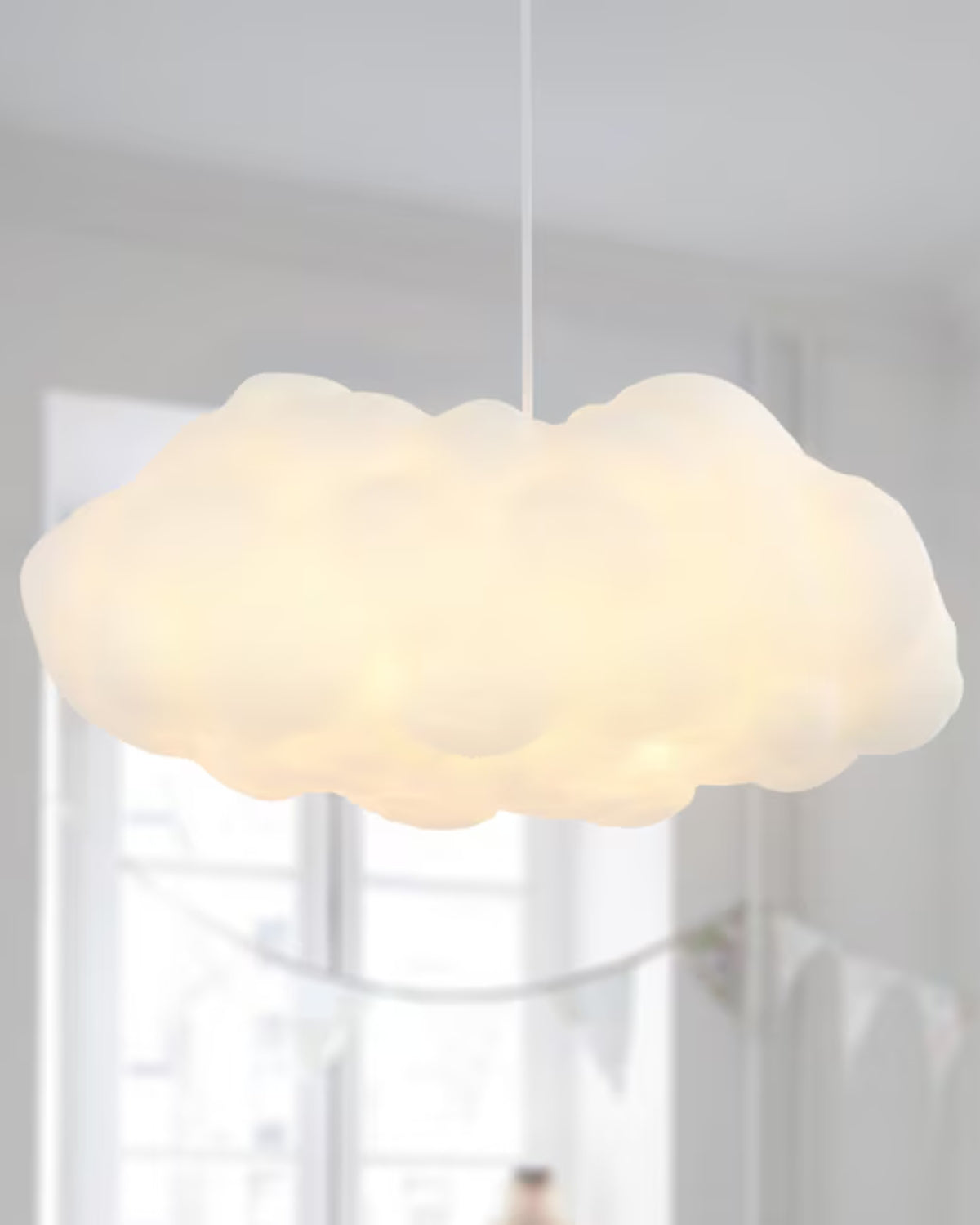 Modern Fibre Cloud Pendant Light 1-Light Lasson Living