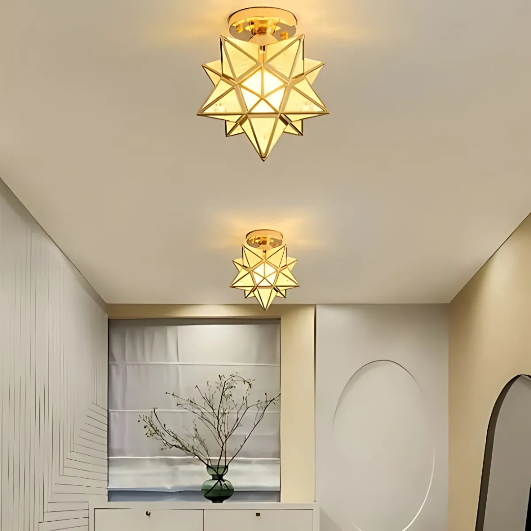 Modern Star-Shaped LED Ceiling Light – 1 Light Lasson Living