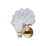 Art Deco Brass Glass Seashell Wall Sconce LED 1-Light Lasson Living