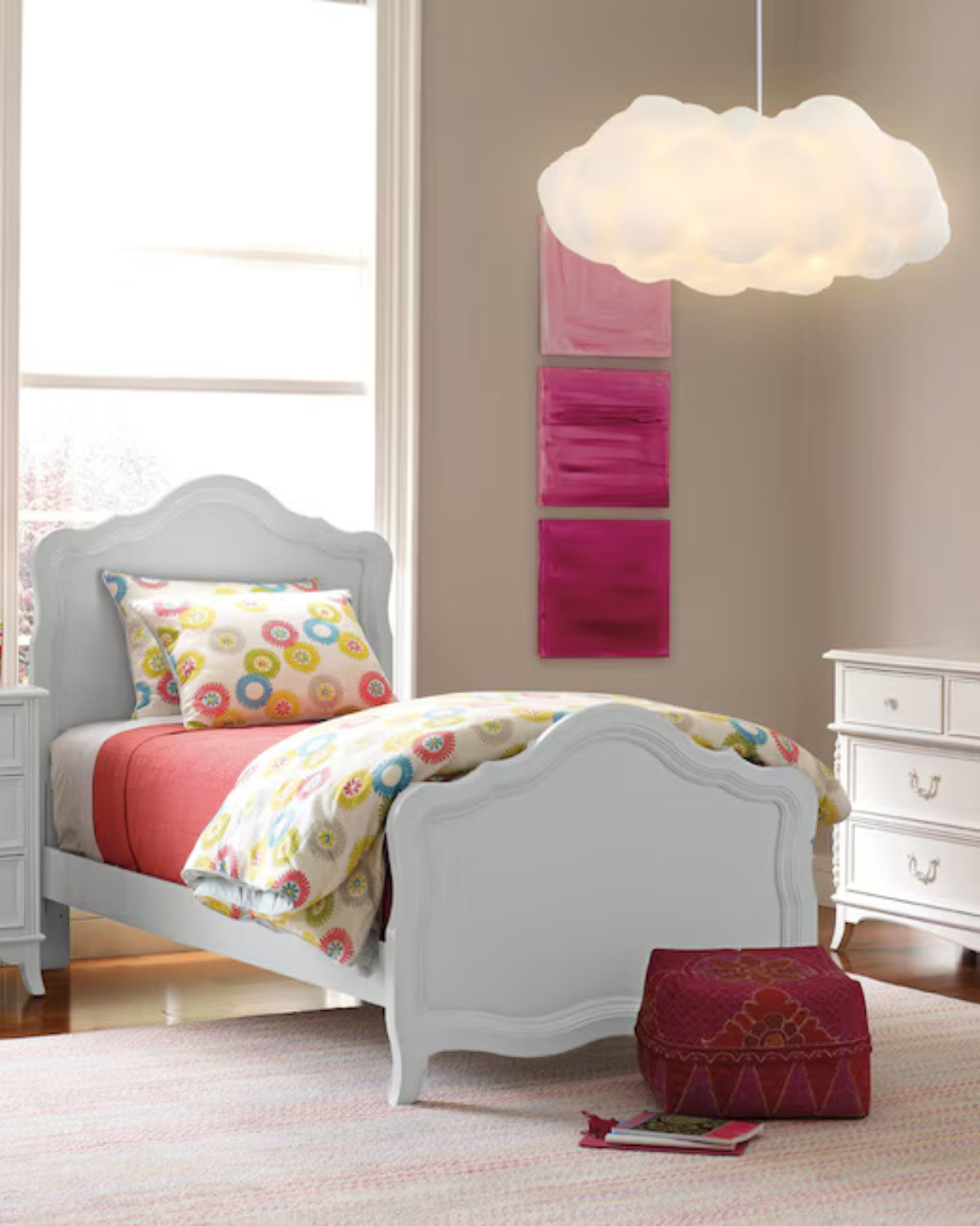 Modern Fibre Cloud Pendant Light 1-Light Lasson Living