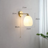 Nordic Brass Ribbed Glass 1-Light Wall Sconce Lasson Living