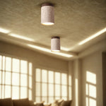 Elegant Travertine Cylinder LED Ceiling Spotlight 1-Light Lasson Living