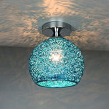 Modern Textured Dome Semi-Flush Ceiling Light | LED 1-Light Lasson Living