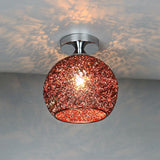 Modern Textured Dome Semi-Flush Ceiling Light | LED 1-Light Lasson Living