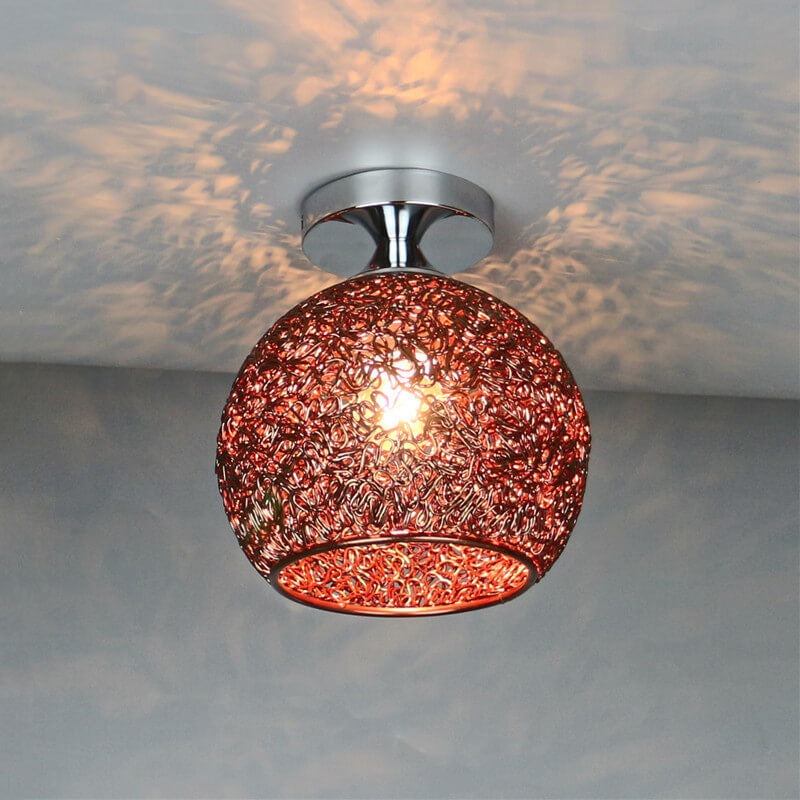 Modern Textured Dome Semi-Flush Ceiling Light | LED 1-Light Lasson Living