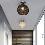 Modern Textured Dome Semi-Flush Ceiling Light | LED 1-Light Lasson Living