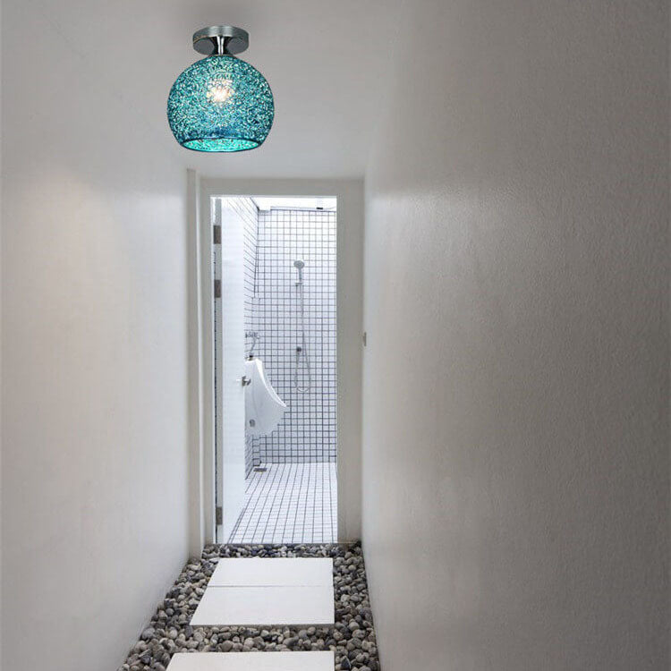Modern Textured Dome Semi-Flush Ceiling Light | LED 1-Light Lasson Living