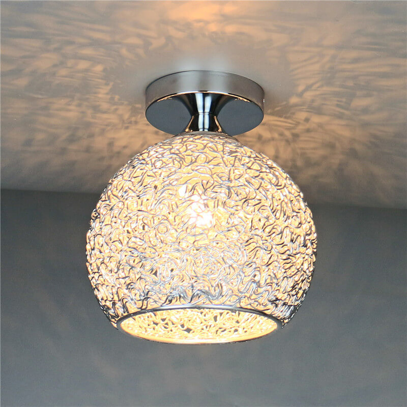 Modern Textured Dome Semi-Flush Ceiling Light | LED 1-Light Lasson Living