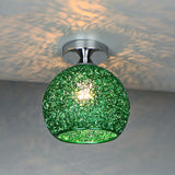 Modern Textured Dome Semi-Flush Ceiling Light | LED 1-Light Lasson Living