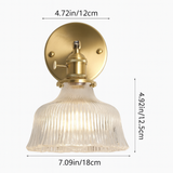 Nordic Brass & Green Glass Flower Wall Light | 1-Light Lasson Living