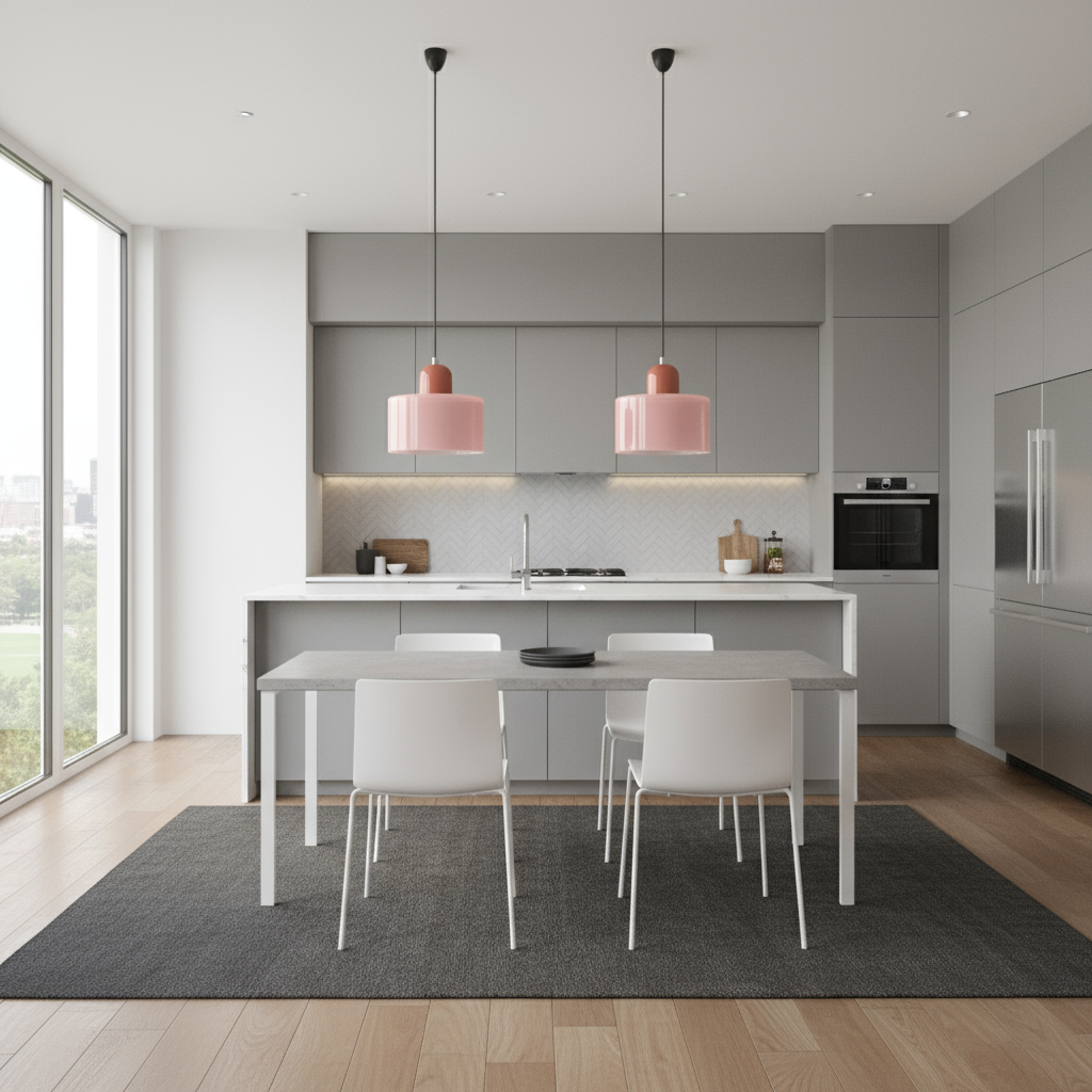 Bauhaus Glass Cylinder Pendant Light LED 1-Light Lasson Living