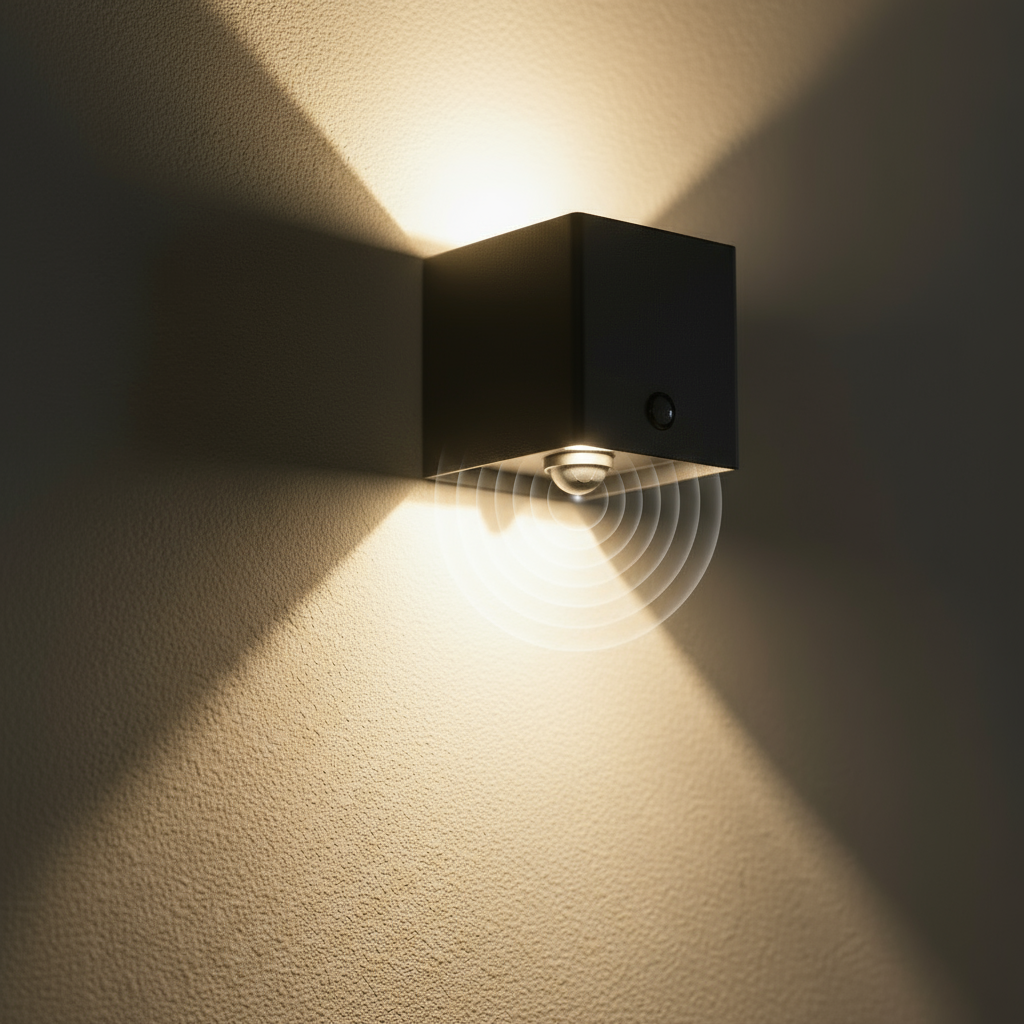 Modern Cube Outdoor Wall Light LED 1-Light Lasson Living