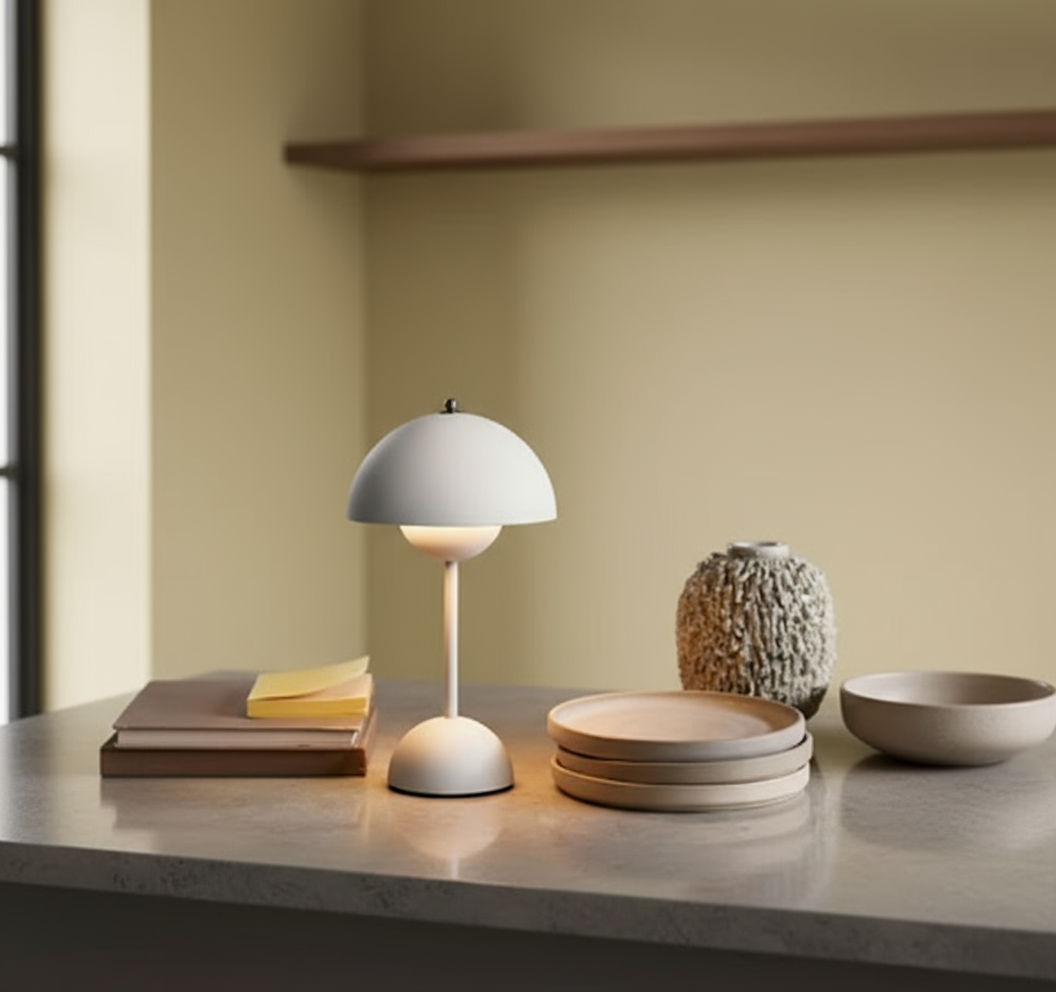 Modern Dome Wireless LED Table Lamp 1-Light Lasson Living