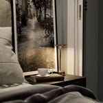 Modern Brass Cone LED Rechargeable Table Lamp 1-Light Lasson Living