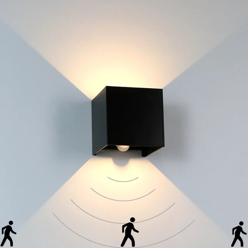 Modern Cube Outdoor Wall Light LED 1-Light Lasson Living