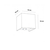 Modern Cube Outdoor Wall Light LED 1-Light Lasson Living
