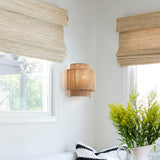 Vintage Bohemian Hand-Woven Rope Wall Sconce LED 1-Light Lasson Living