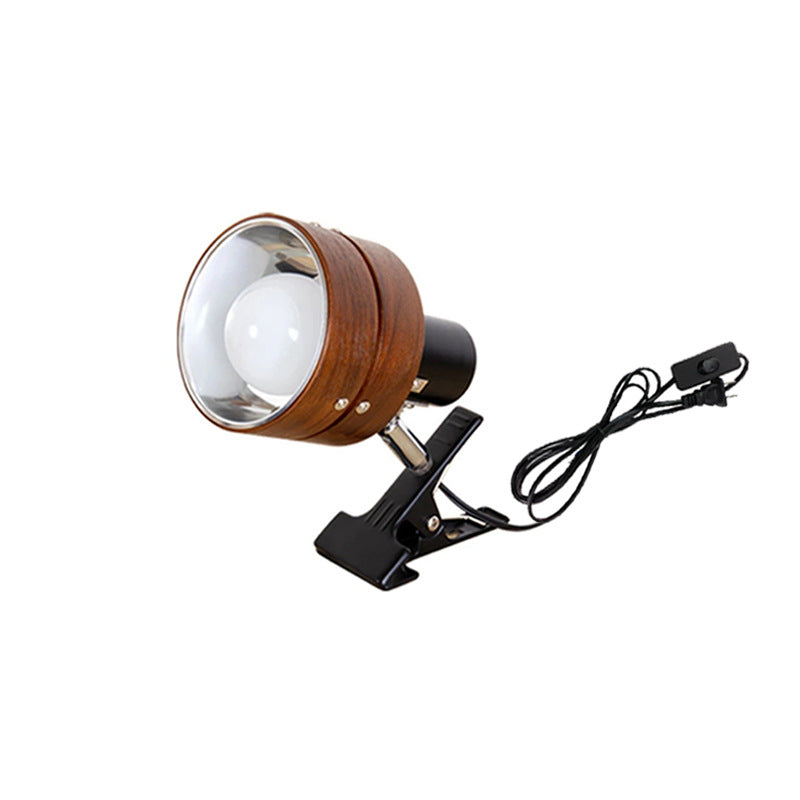 Japanese Solid Wood Round Clip Table Light | 1-Light Lasson Living