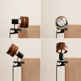 Japanese Solid Wood Round Clip Table Light | 1-Light Lasson Living