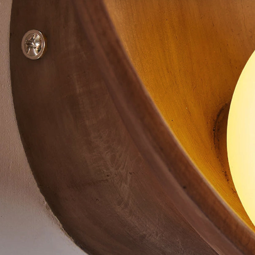 Modern Glass Round 1-Light Wall Sconce Lasson Living