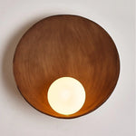 Modern Glass Round 1-Light Wall Sconce Lasson Living