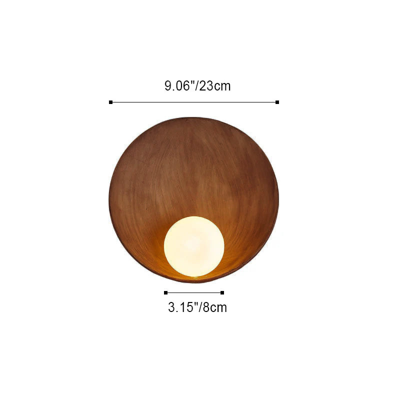 Modern Glass Round 1-Light Wall Sconce Lasson Living