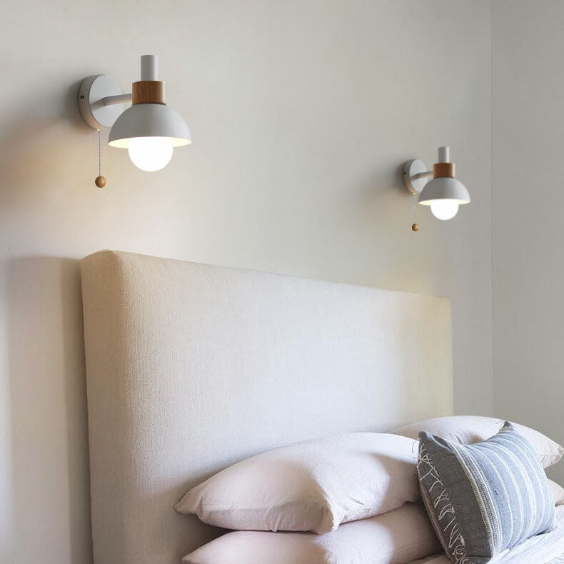 Nordic Wood & Metal Globe Wall Sconce LED 1-light Lasson Living