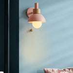 Nordic Wood & Metal Globe Wall Sconce LED 1-light Lasson Living