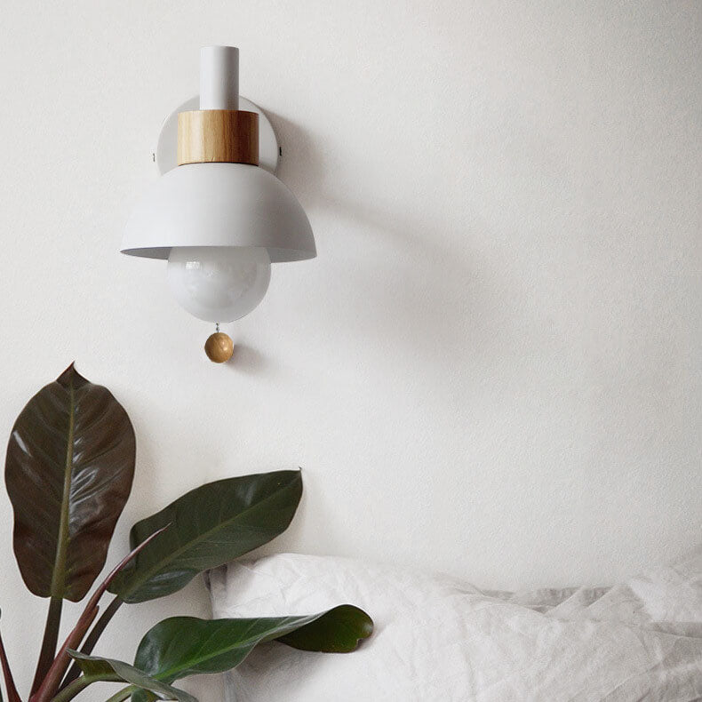 Nordic Wood & Metal Globe Wall Sconce LED 1-light Lasson Living