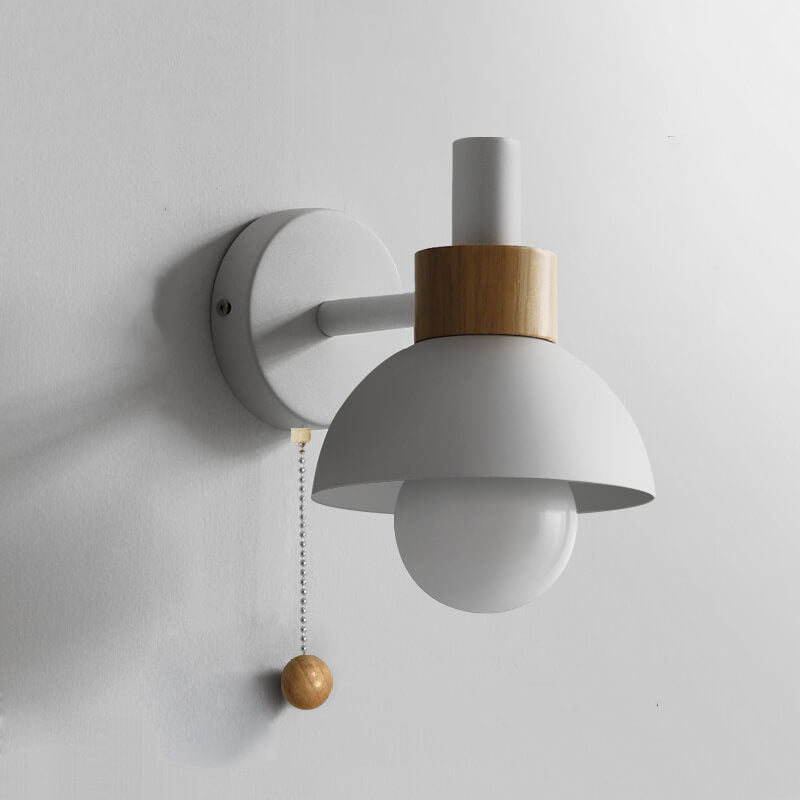 Nordic Wood & Metal Globe Wall Sconce LED 1-light Lasson Living