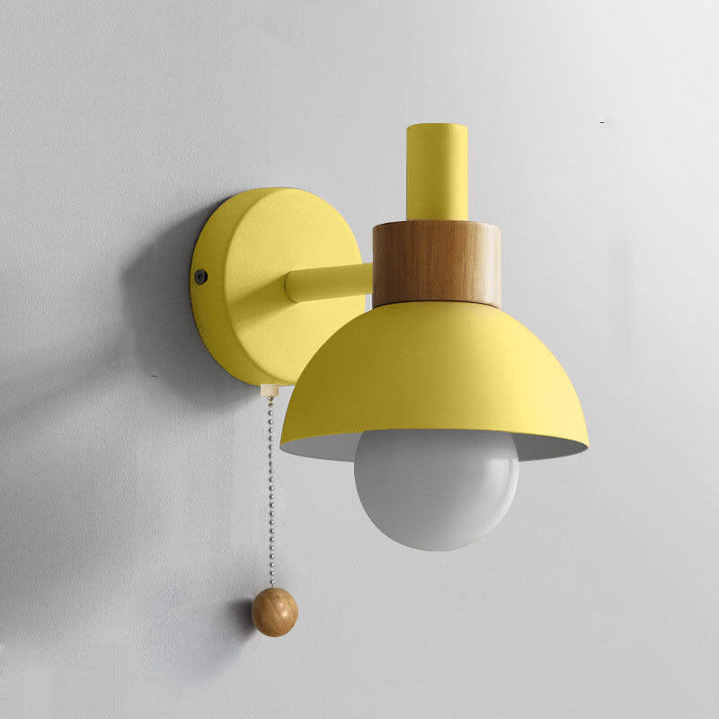 Nordic Wood & Metal Globe Wall Sconce LED 1-light Lasson Living
