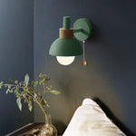 Nordic Wood & Metal Globe Wall Sconce LED 1-light Lasson Living
