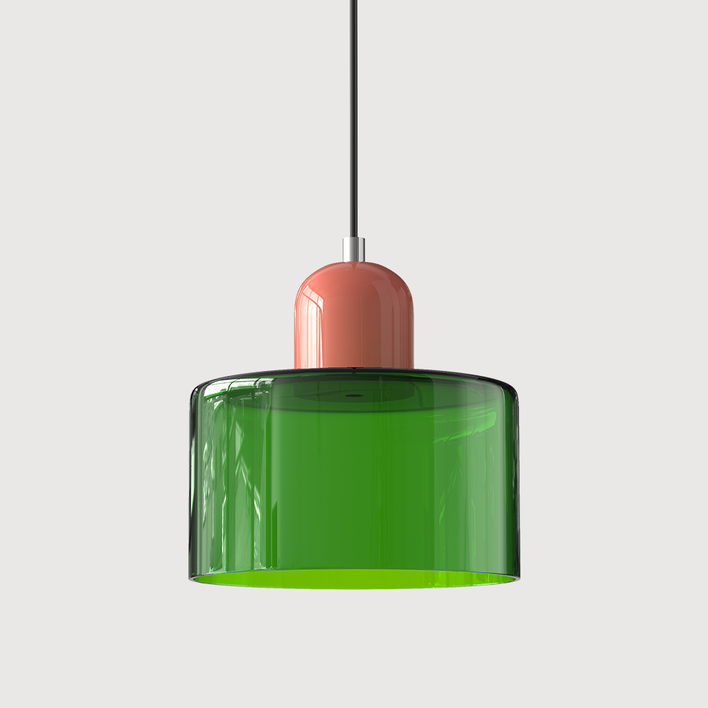Bauhaus Glass Cylinder Pendant Light LED 1-Light Lasson Living