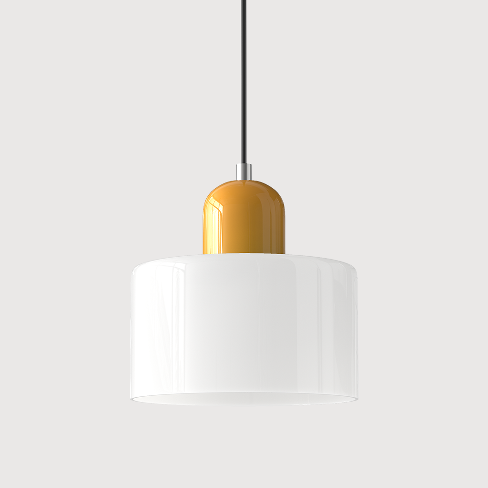 Bauhaus Glass Cylinder Pendant Light LED 1-Light Lasson Living