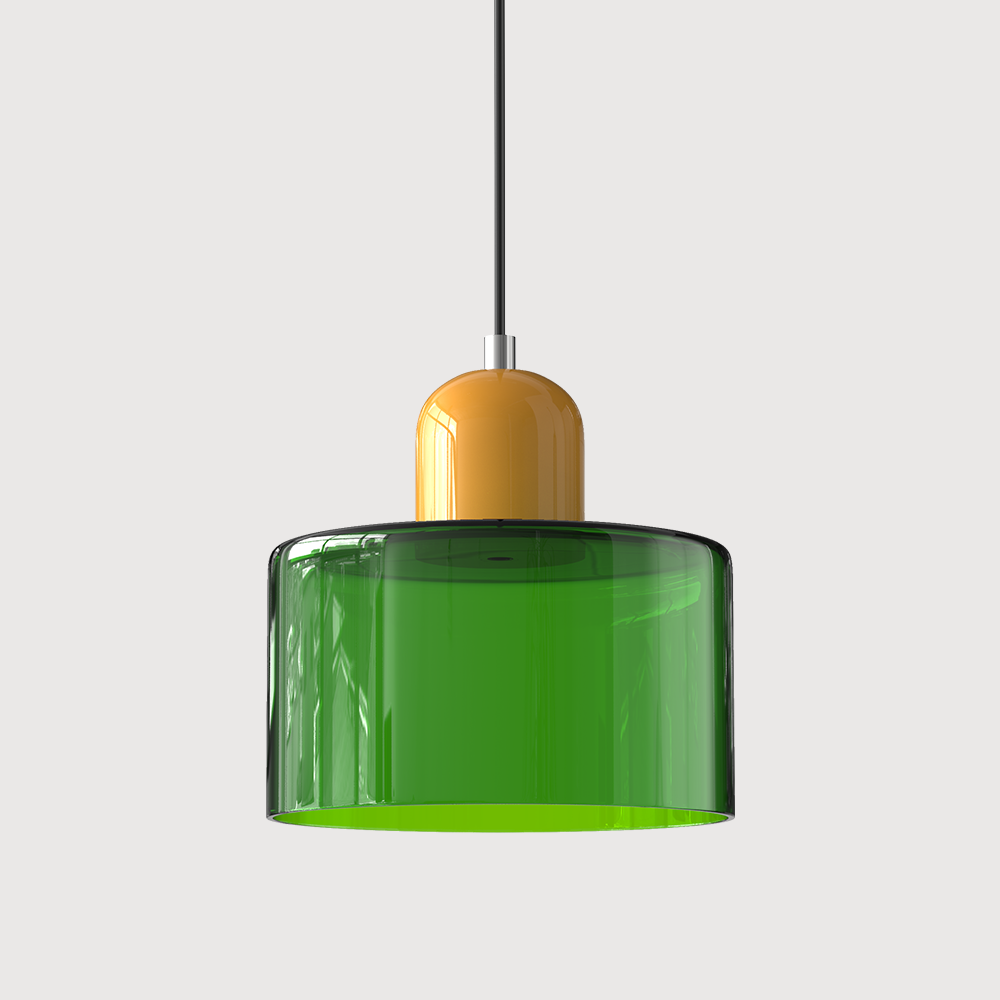 Bauhaus Glass Cylinder Pendant Light LED 1-Light Lasson Living