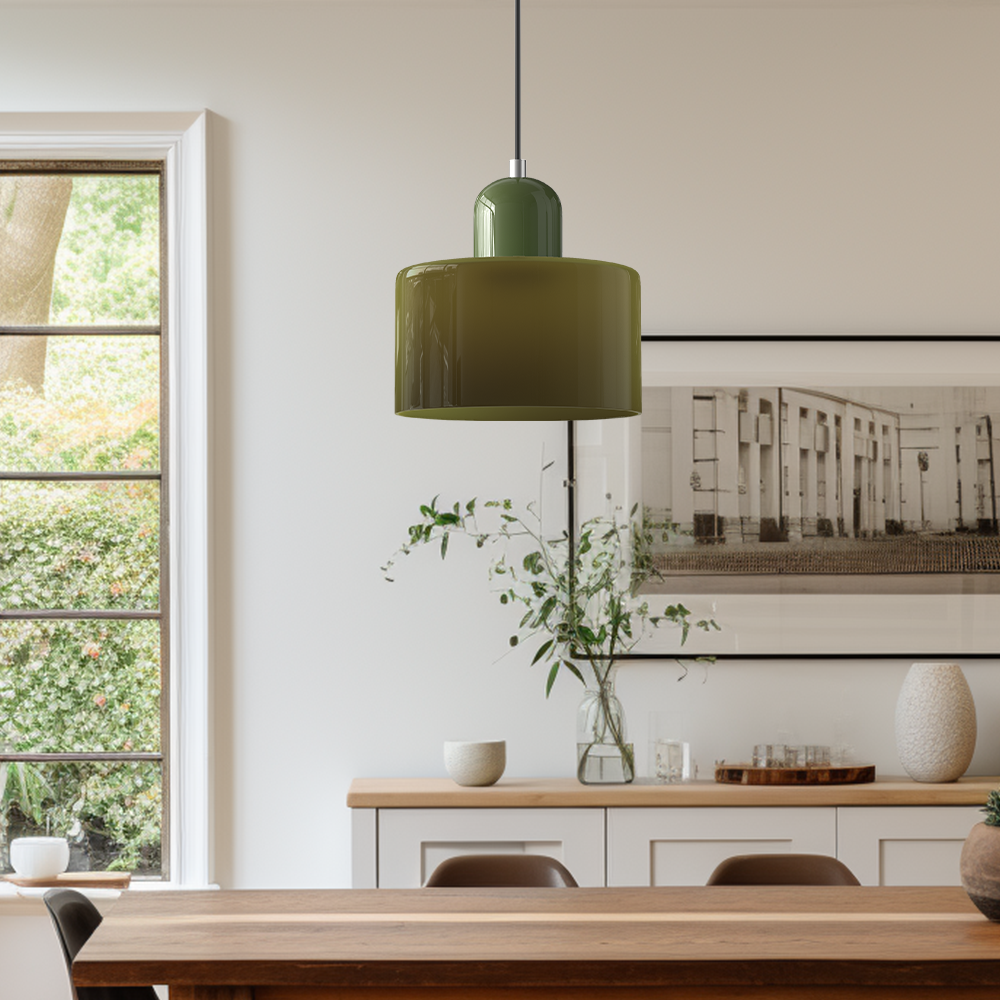 Bauhaus Glass Cylinder Pendant Light LED 1-Light Lasson Living