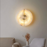Modern Nordic Marble Round Wall Sconce LED 1-Light Lasson Living