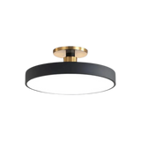 Modern Brass Round LED Ceiling Light 1-Light Lasson Living