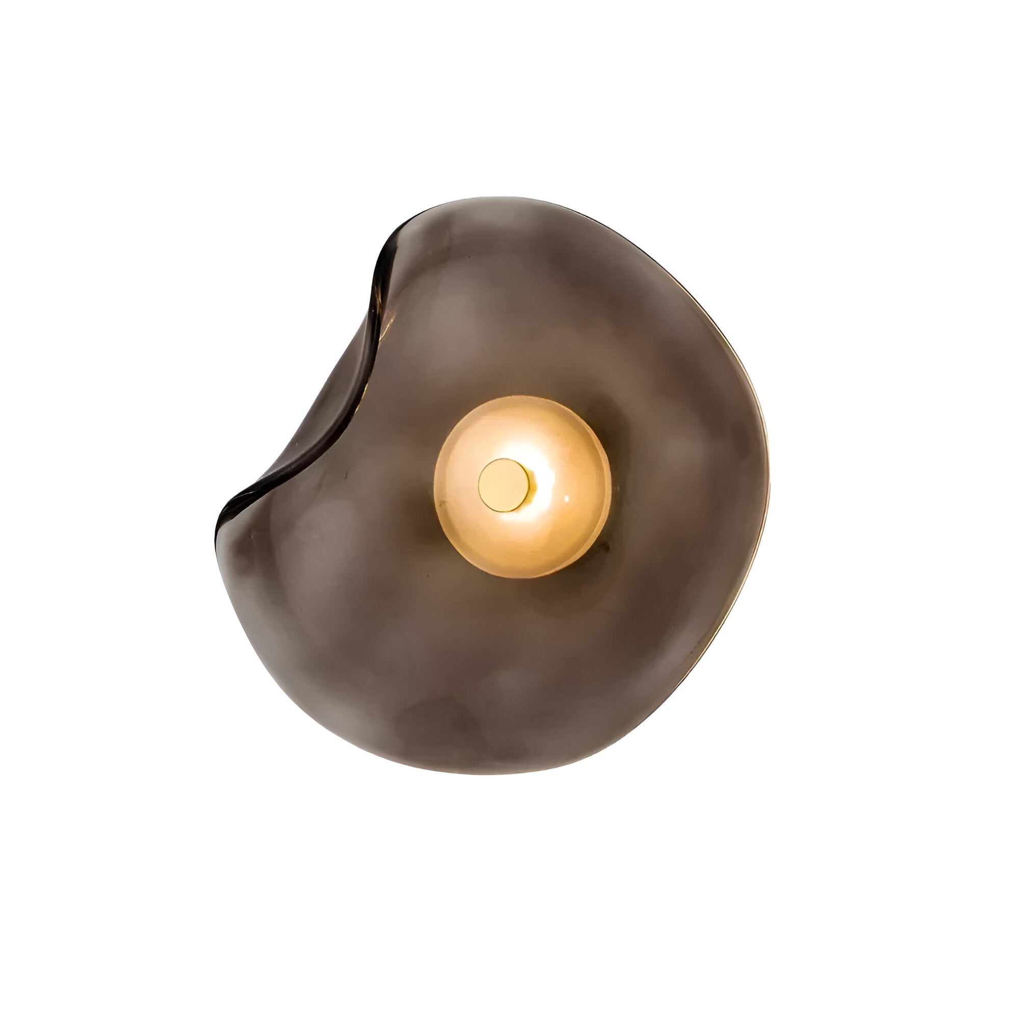 Nordic Curved Glass Japandi LED Wall Sconce 1-Light Lasson Living
