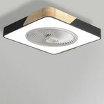 Modern Wood LED Ceiling Light with Fan 1-Light Lasson Living