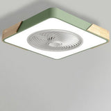 Modern Wood LED Ceiling Light with Fan 1-Light Lasson Living