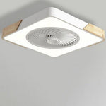 Modern Wood LED Ceiling Light with Fan 1-Light Lasson Living