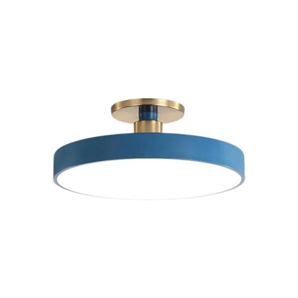 Modern Brass Round LED Ceiling Light 1-Light Lasson Living