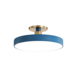 Modern Brass Round LED Ceiling Light 1-Light Lasson Living