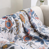 Rustic Artistic Flora Blanket | 100% Floral Cotton Blanket Lasson Living