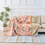 Rustic Floral Boho Blanket | 100% Cotton Floral Blanket Lasson Living