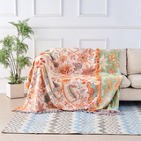 Rustic Floral Boho Blanket | 100% Cotton Floral Blanket Lasson Living