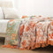 Rustic Floral Boho Blanket | 100% Cotton Floral Blanket Lasson Living