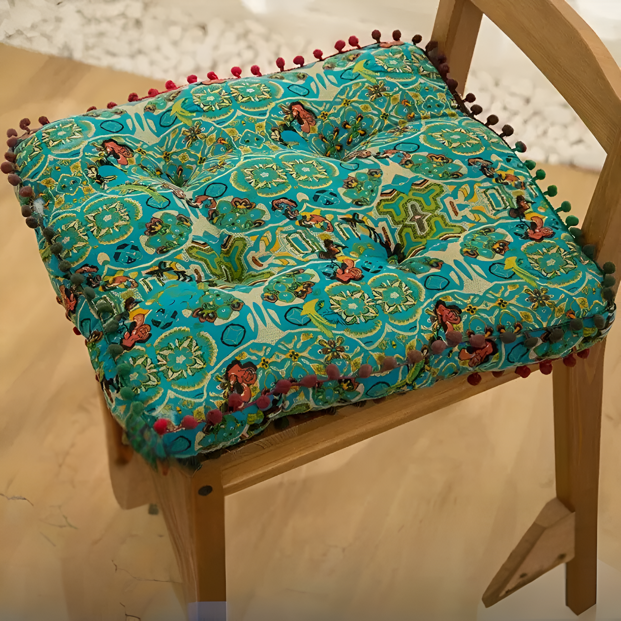 Bohemian Embroidered Floor Cushion Lasson Living