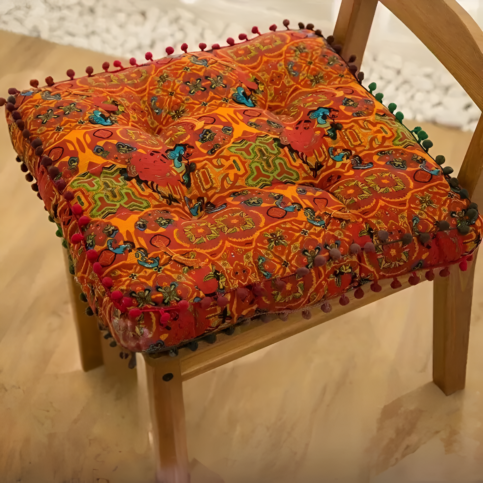 Bohemian Embroidered Floor Cushion Lasson Living